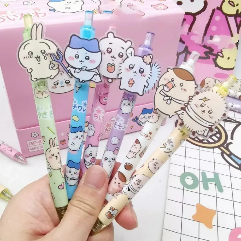School Supplies - Kawaii Chiikawa gelpennen, 0,5 mm, zwarte