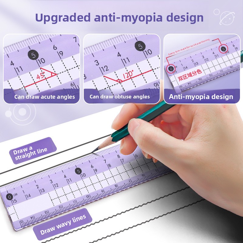 8-delige meetkundige set voor  - Math Geometry Set With Compass recensie en prijs